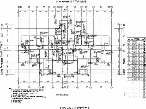 33层剪力墙结构住宅楼结构CAD施工图纸（平板式桩筏基础） - 1