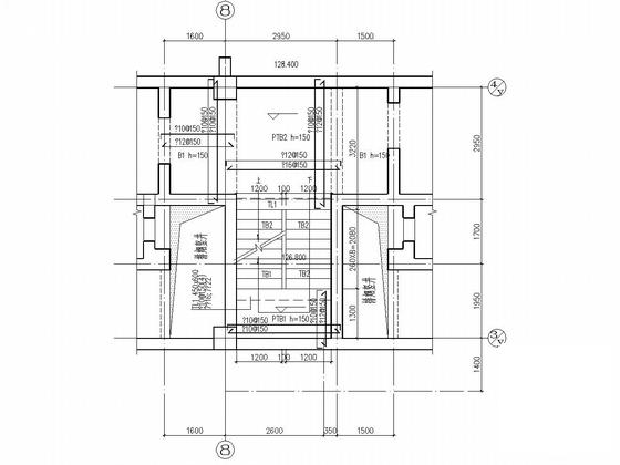 地下1层框架结构汽车库结构CAD施工图纸 - 5