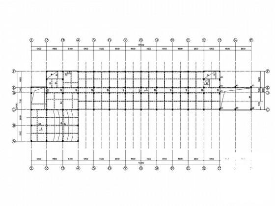 6层框架结构综合管理楼结构CAD施工图纸（筏形基础） - 1
