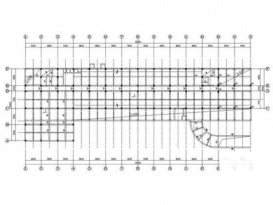6层框架结构综合管理楼结构CAD施工图纸（筏形基础） - 2