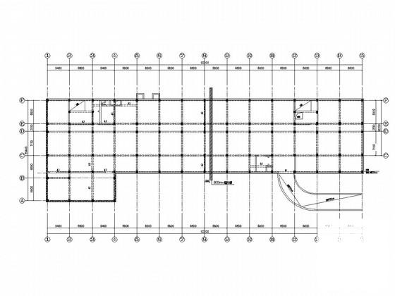 6层框架结构综合管理楼结构CAD施工图纸（筏形基础） - 4