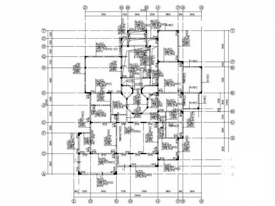 单层异形柱框架结构售楼大厅结构CAD施工图纸 - 3