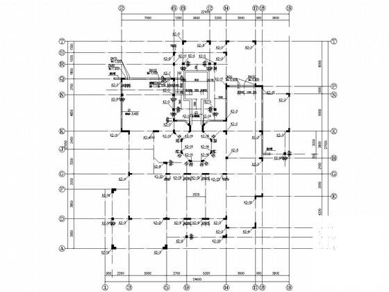 单层异形柱框架结构售楼大厅结构CAD施工图纸 - 4