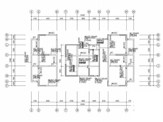 24层剪力墙结构住宅楼结构CAD施工图纸（筏型基础） - 5