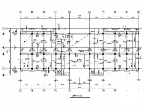 4层框架结构航运管理所综合楼结构CAD施工图纸(基础设计等级) - 1