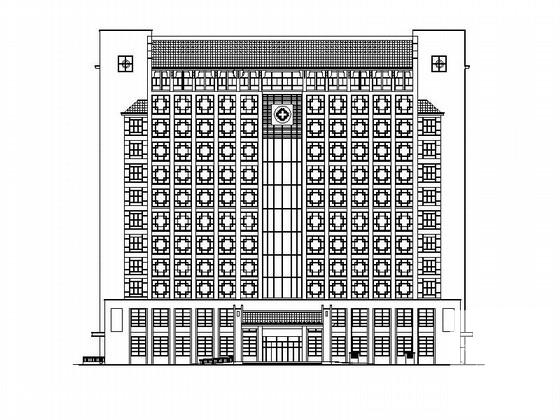 12层徽派风格中医院建筑施工CAD图纸（效果图纸）(门窗大样) - 1