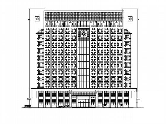 12层徽派风格中医院建筑施工CAD图纸（效果图纸）(门窗大样) - 1
