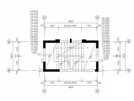 16层剪力墙结构住宅楼结构CAD施工图纸（7度设防）(基础采用桩基础) - 3