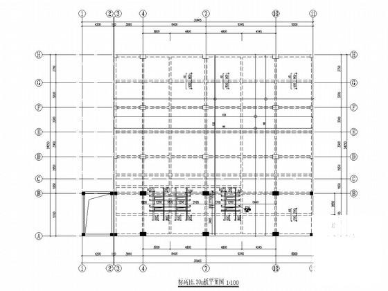 21米框架结构锅炉房结构CAD施工图纸（桩基础） - 3