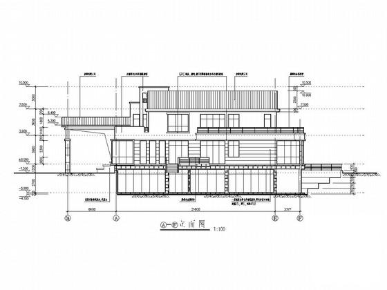 两层框架结构休闲别墅结构CAD施工图纸（建筑图纸） - 2