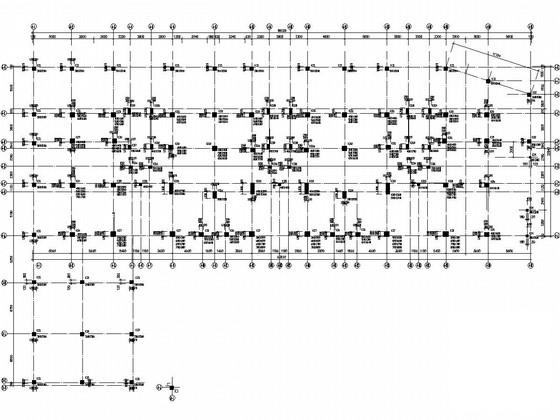 11层框剪结构住宅楼结构CAD施工图纸（桩基础）(框架柱配筋) - 3