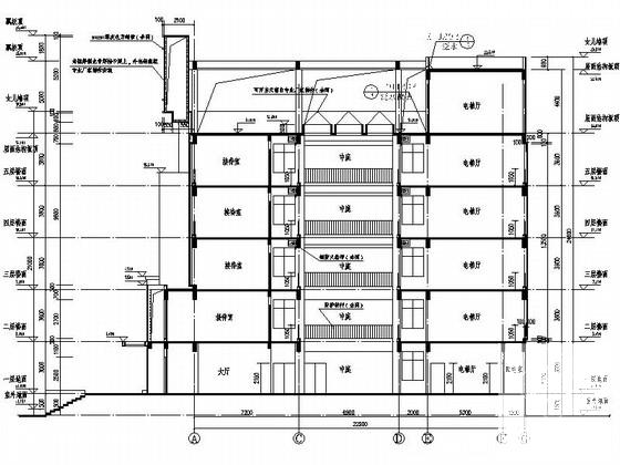 社会福利院5层综合楼建筑施工CAD图纸 - 1