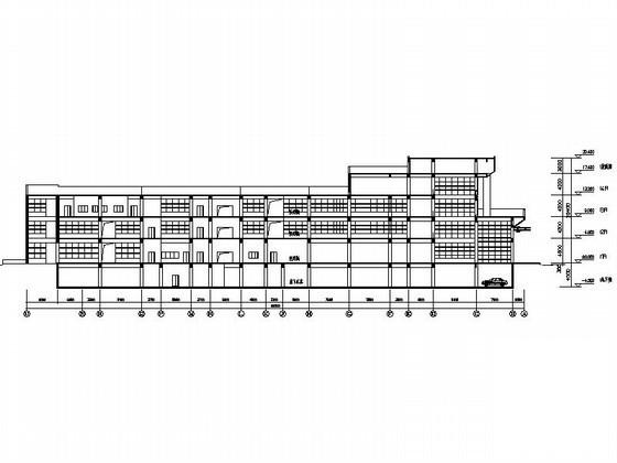 县人民医院4层门诊医技楼建筑施工CAD图纸(屋顶构架平面图) - 4