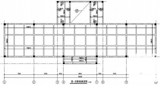 3层框架结构综合楼结构CAD施工图纸(平面布置图) - 3