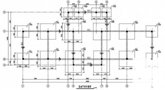 3层框架结构综合楼结构CAD施工图纸(平面布置图) - 4
