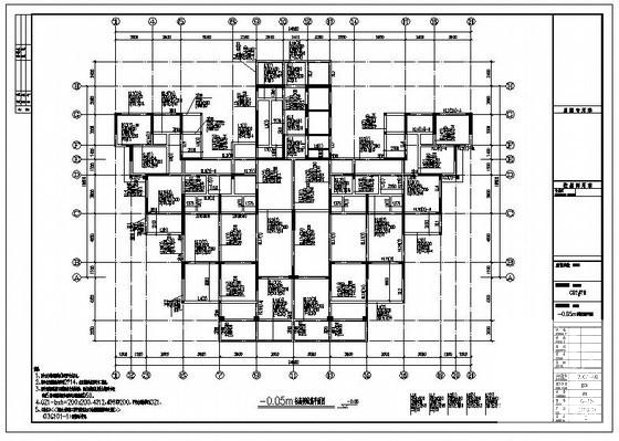 22层剪力墙高层住宅楼结构CAD施工图纸（桩基础） - 4