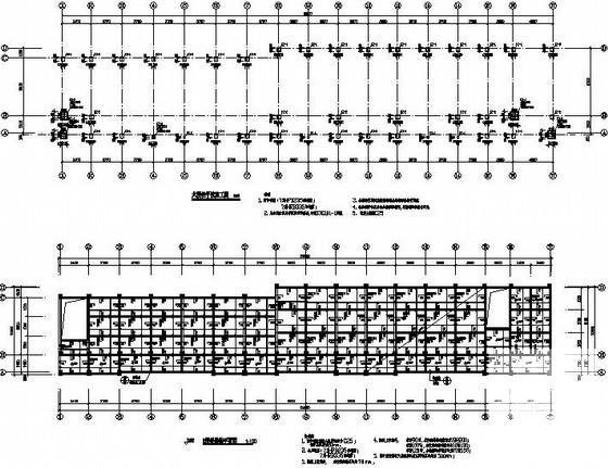 6层小学教学楼结构CAD施工图纸（桩基础） - 1