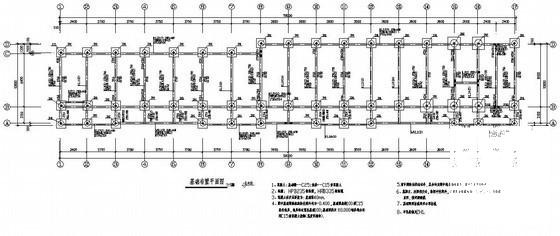 6层小学教学楼结构CAD施工图纸（桩基础） - 2