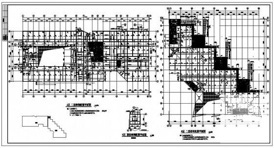 3层框架成人学校综合教学楼结构CAD施工图纸(柱下条形基础) - 2