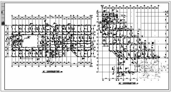 3层框架成人学校综合教学楼结构CAD施工图纸(柱下条形基础) - 3