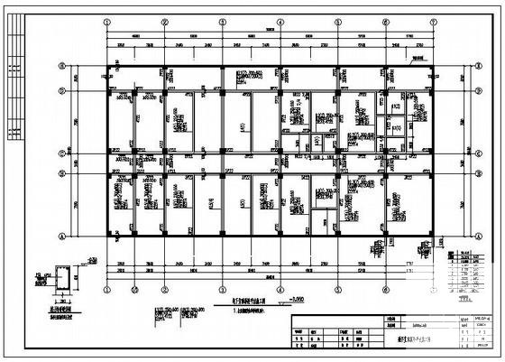 救助站6层框架办公楼结构CAD施工图纸 - 1