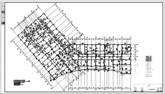 17层框剪四星级酒店建筑结构CAD施工图纸(人工挖孔桩基础) - 1