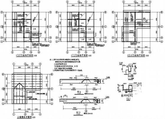 3层新农村建设农居建筑结构CAD施工图纸 - 1