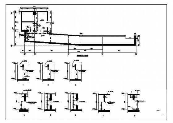 筒体结构超高层商务大厦结构CAD施工图纸(平面布置图) - 3