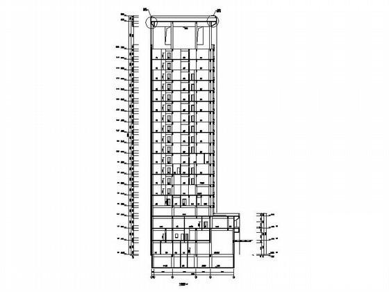 县人民医院19层病房综合楼建筑施工CAD图纸(地下室平面图) - 1