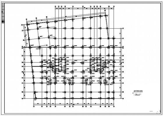 28层框剪商住楼结构CAD施工图纸（桩基础）(地下室顶板) - 4