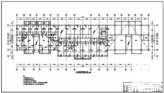 6层框架办公楼结构CAD施工图纸（桩基础） - 1