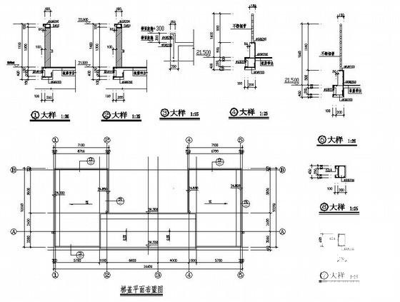 点式框架住宅楼结构CAD施工图纸（桩基础） - 2