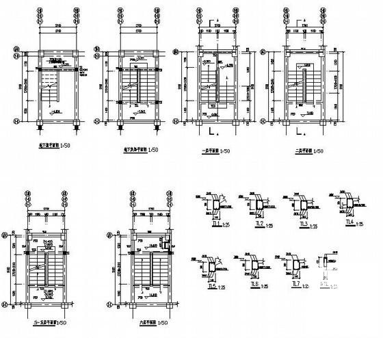 6层框架住宅楼结构CAD施工图纸（独立基础） - 3
