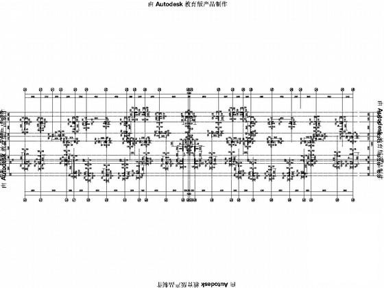 18层框剪结构商住楼结构CAD施工图纸（条形基础）(平面布置图) - 3