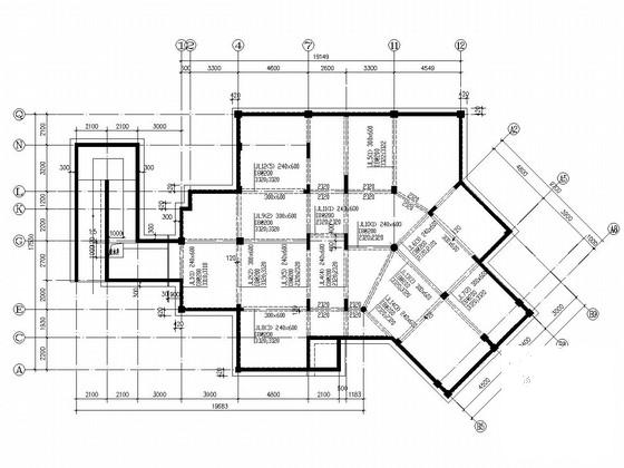 9层框架结构住宅楼结构CAD施工图纸（独立基础） - 3