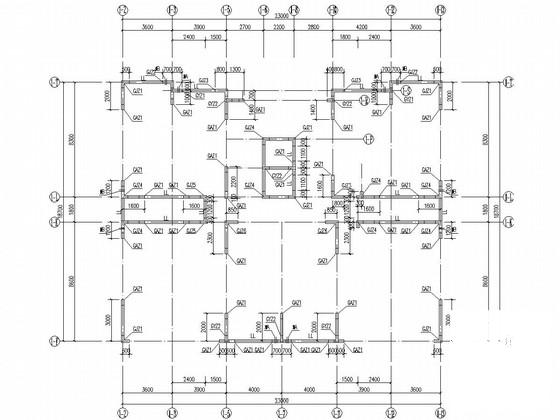 18层框剪结构商住楼结构CAD施工图纸（6度抗震） - 1