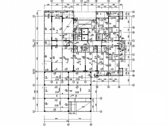18层框剪结构商住楼结构CAD施工图纸（6度抗震） - 4