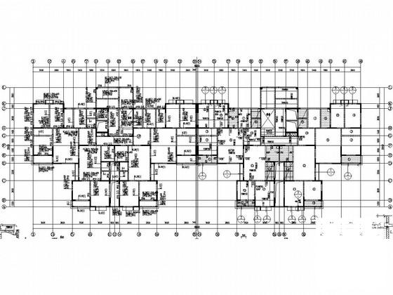 18层剪力墙结构住宅楼结构CAD施工图纸（筏型基础）(二层梁板配筋) - 1