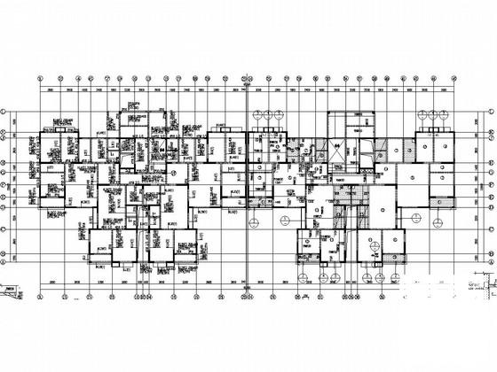 18层剪力墙结构住宅楼结构CAD施工图纸（筏型基础）(二层梁板配筋) - 4