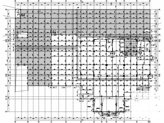 16层框剪结构酒店结构CAD施工图纸（桩基础）(平面布置图) - 2