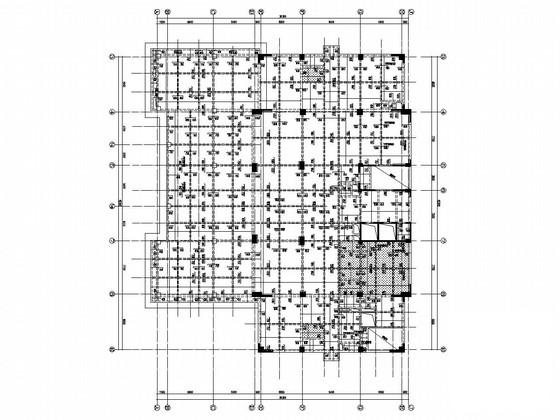 16层框剪结构酒店结构CAD施工图纸（桩基础）(平面布置图) - 3