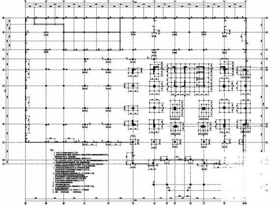 16层框剪结构酒店结构CAD施工图纸（桩基础）(平面布置图) - 4