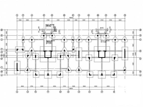10层框剪结构住宅楼结构CAD施工图纸（桩基础） - 4