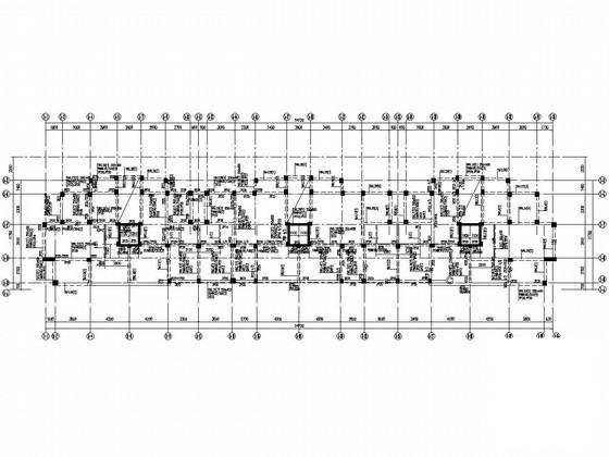 9层框架结构住宅楼结构CAD施工图纸（筏型基础）(梁配筋图) - 2