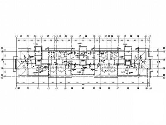 9层框架结构住宅楼结构CAD施工图纸（筏型基础）(梁配筋图) - 3