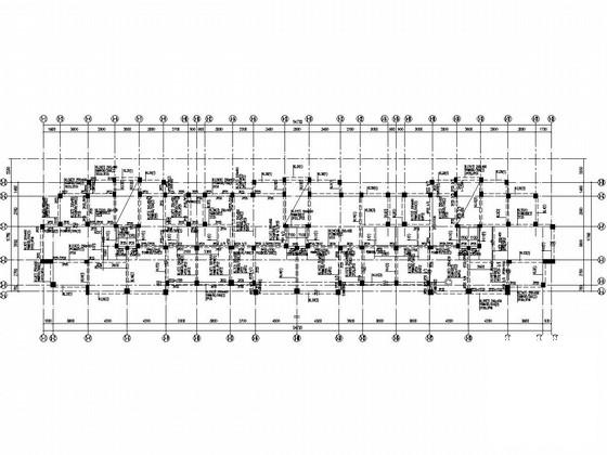 9层框架结构住宅楼结构CAD施工图纸（筏型基础）(梁配筋图) - 4
