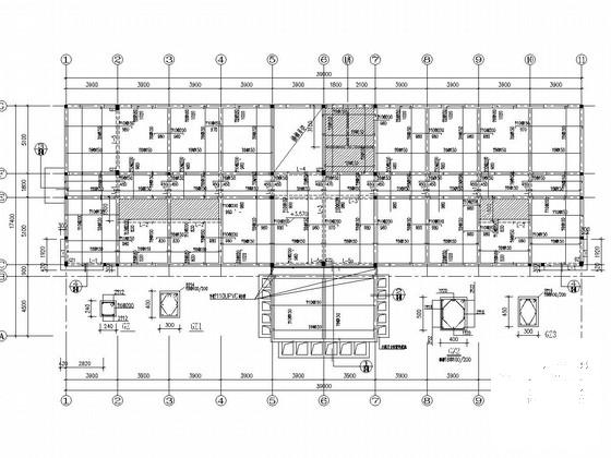 3层剪力墙结构办公楼结构CAD施工图纸（条形基础） - 3