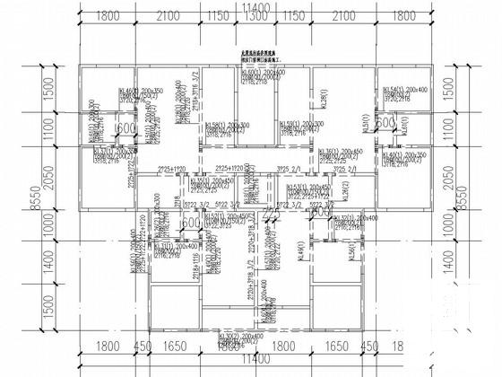 12层框剪结构宿舍楼结构CAD施工图纸（条形基础）(梁平法配筋图) - 4
