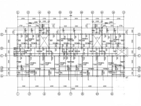 7层框架结构住宅楼（带车库）结构CAD施工图纸（独立基础） - 2