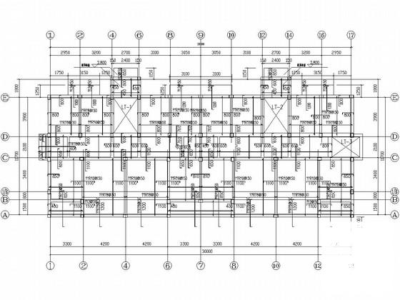 7层框架结构住宅楼（带车库）结构CAD施工图纸（独立基础） - 2
